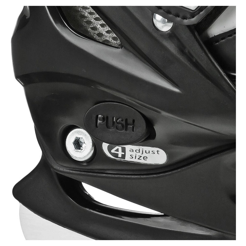 Lake Placid SUMMIT Boys' Adjustable Ice Skate - Black (Small)