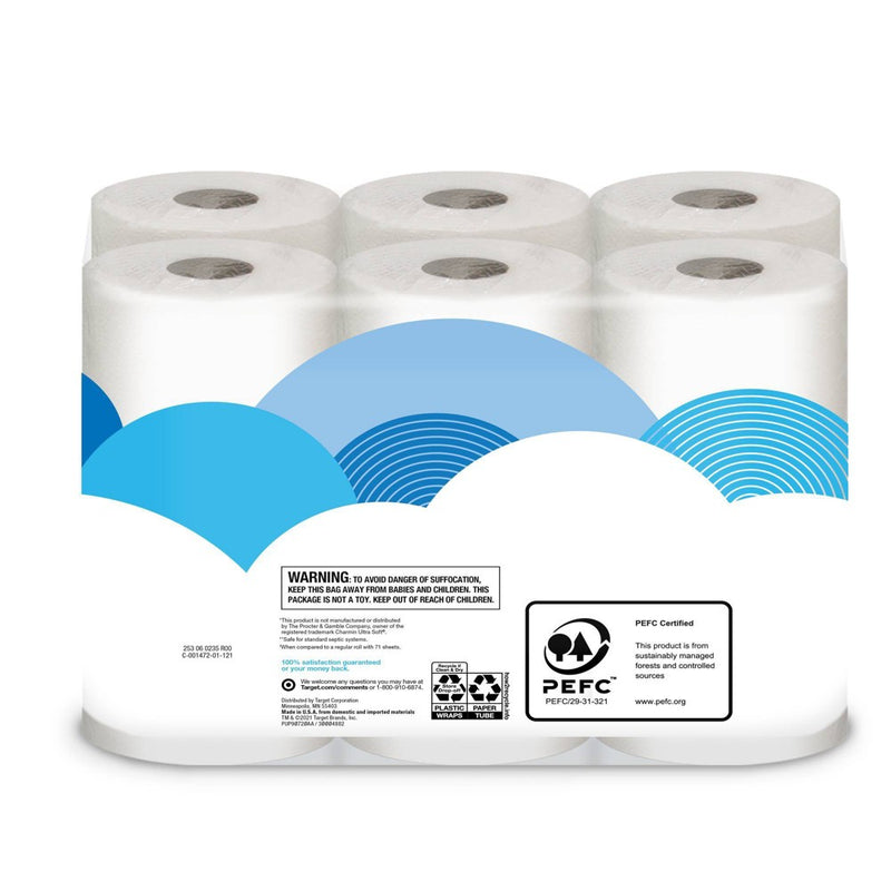 Premium Ultra Soft Toilet Paper - 12 Mega Rolls - up & up