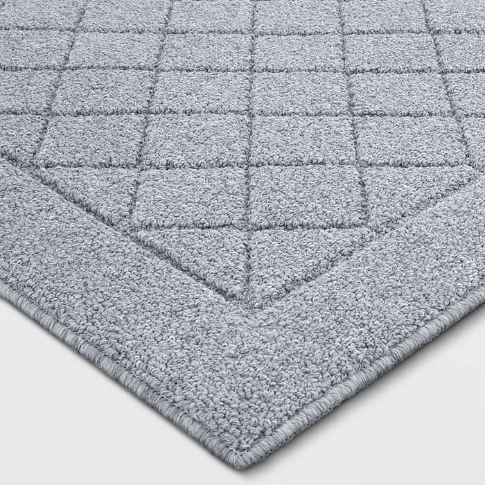 2'X7' Runner Diamond Clarkson Washable Tufted And Hooked Rug Gray - Threshold