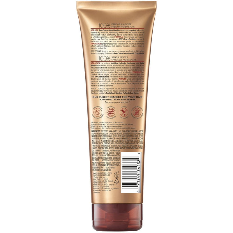 L'Oreal Paris EverCreme Sulfate Free Deep Nourish Shampoo - 8.5 fl oz