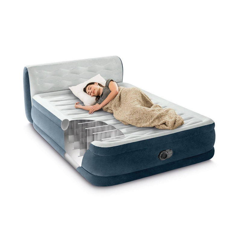 Intex 18" Pillow Top Air Mattress with Electric Pump and Headboard - Queen Size (LOCAL PICKUP ONLY)