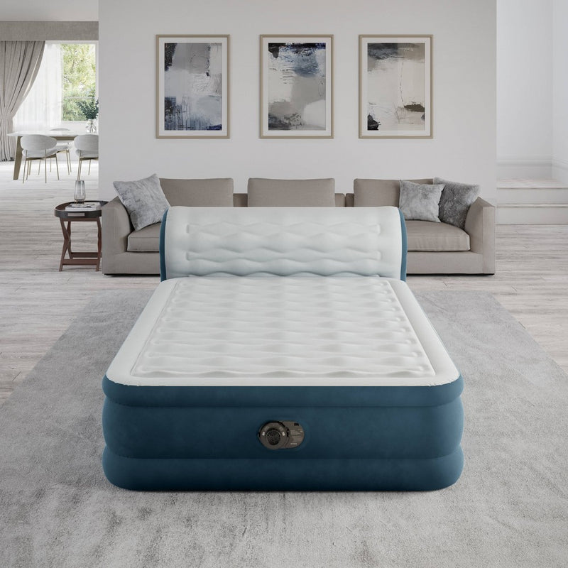 Intex 18" Pillow Top Air Mattress with Electric Pump and Headboard - Queen Size (LOCAL PICKUP ONLY)