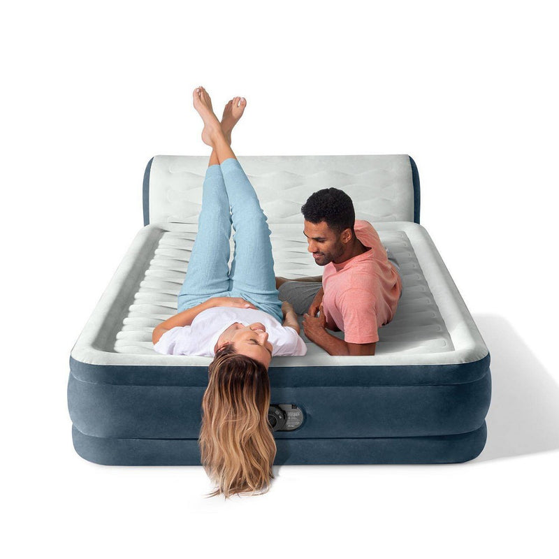 Intex 18" Pillow Top Air Mattress with Electric Pump and Headboard - Queen Size (LOCAL PICKUP ONLY)