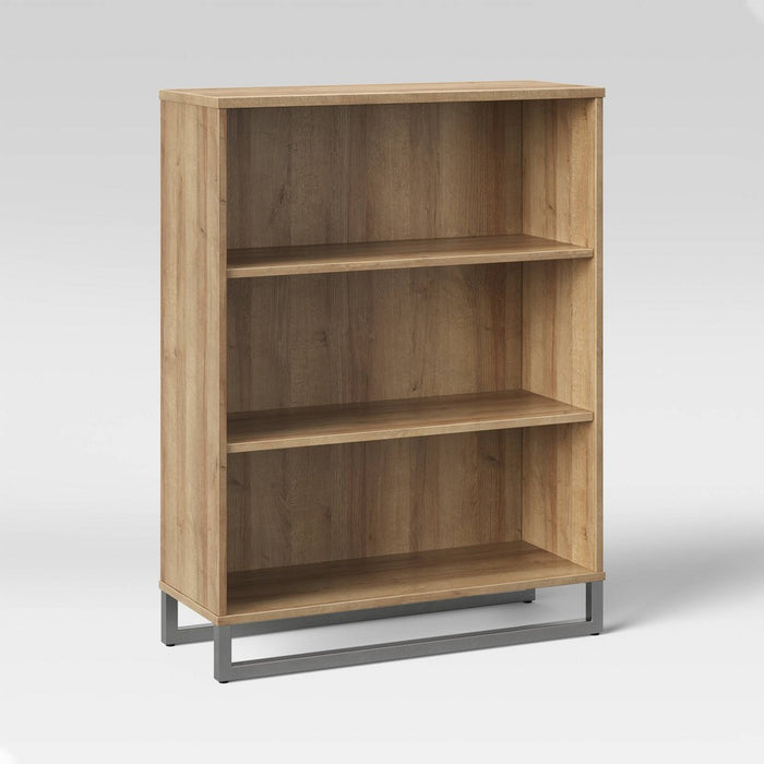 Mixed Material 3 Shelf Bookcase Natural - Room Essentials (LOCAL PICKUP ONLY)