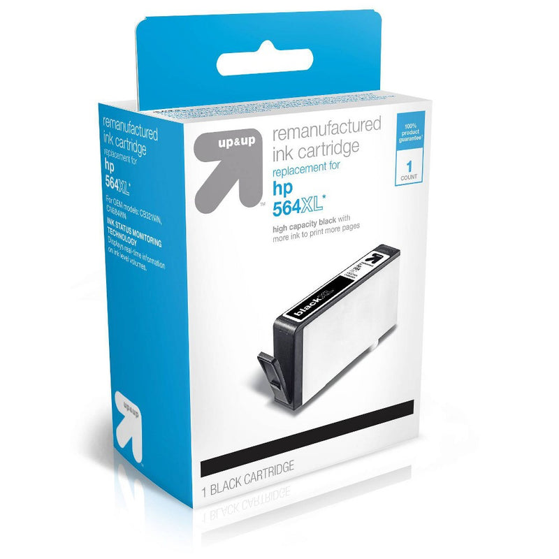 Remanufactured Single Black XL High Yield Ink Cartridges - Compatible with HP 564 Ink Series Printer - TARCN684WN - up & up