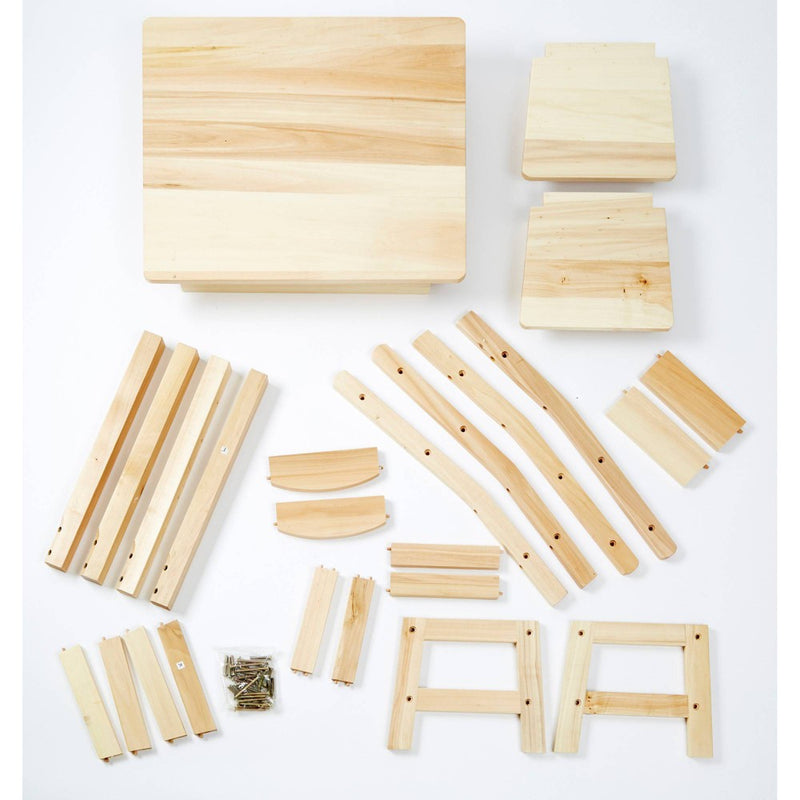 Melissa & Doug Solid Wood Table and 2 Chairs Set - Light Finish Furniture for Playroom (LOCAL PICKUP ONLY)