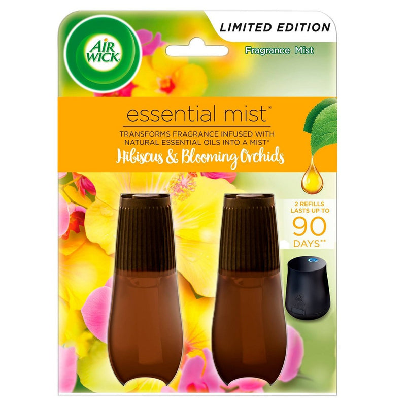 Air Wick Essential Mist - Hibiscus and Blooming Orchids - 0+2 Refill - 1.34oz