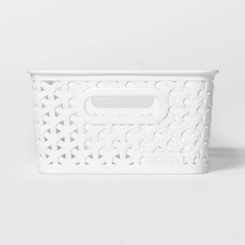 Y-Weave Small Decorative Storage Basket White - Room Essentials