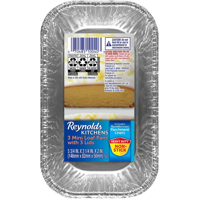 Reynolds Loaf with Parchment & Lids - 1lb/3ct