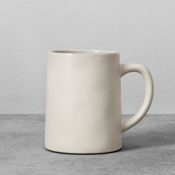 16oz Solid Matte Stoneware Mug Cream - Hearth & Hand with Magnolia