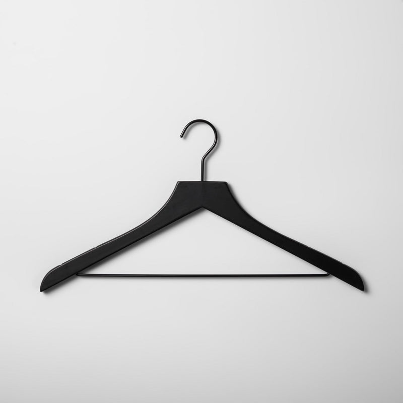 24pk Wood Suit Hangers Black - Brightroom