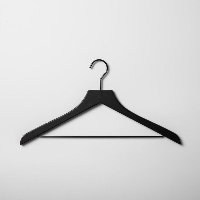 24pk Wood Suit Hangers Black - Brightroom