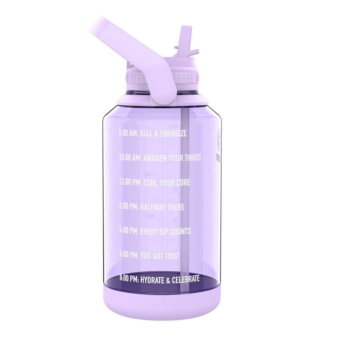 Takeya 64oz Tritan Motivational Water Bottle with Straw Lid - Purple