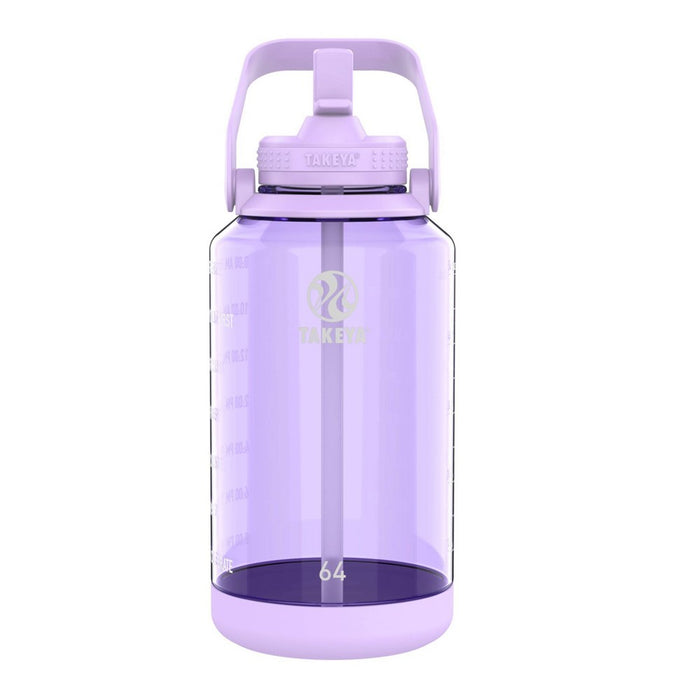 Takeya 64oz Tritan Motivational Water Bottle with Straw Lid - Purple