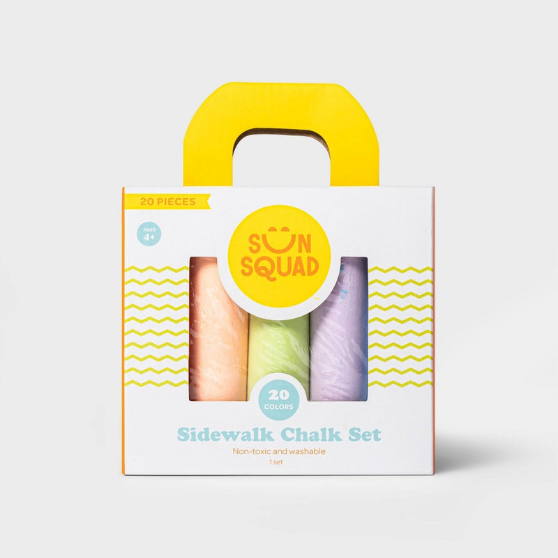 Washable Sidewalk Chalk 20pc - Sun Squad