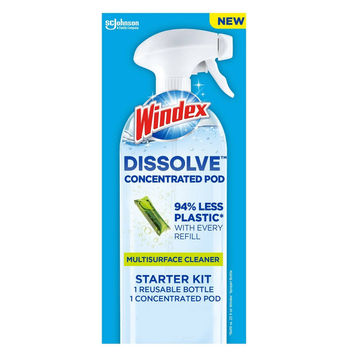 Windex Dissolve Pods Multi Surface Cleaner Starter Kit - 0.34 fl oz/2pk
