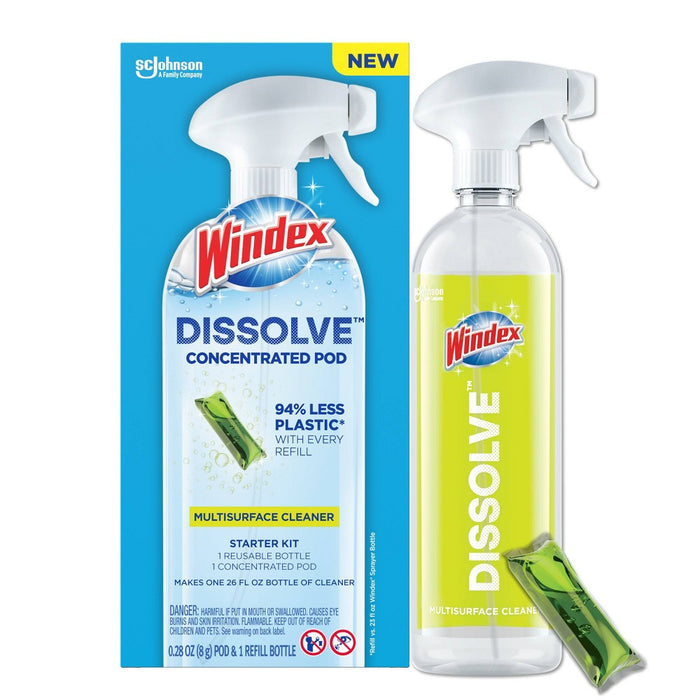 Windex Dissolve Pods Multi Surface Cleaner Starter Kit - 0.34 fl oz/2pk