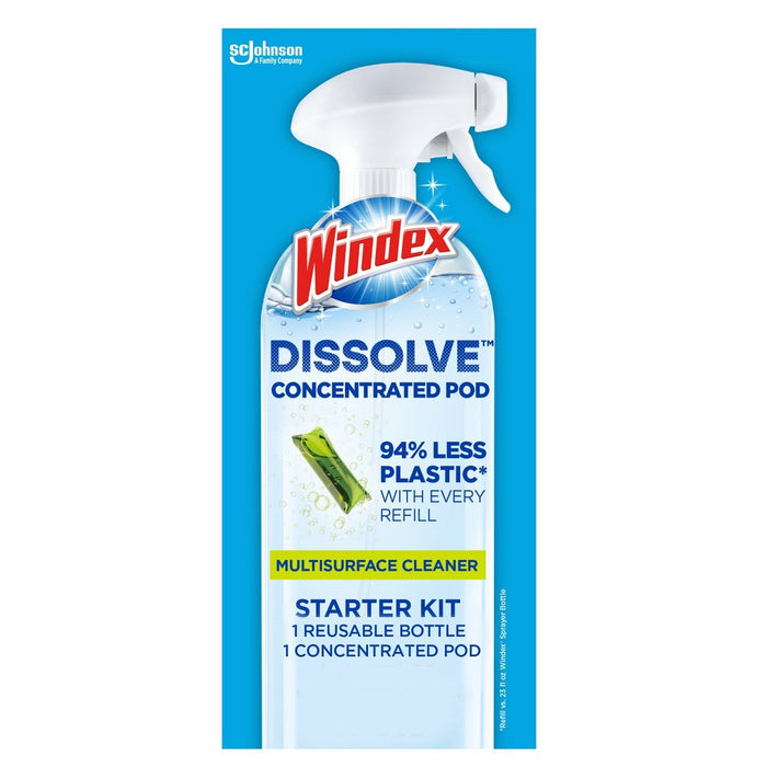 Windex Dissolve Pods Multi Surface Cleaner Starter Kit - 0.34 fl oz/2pk