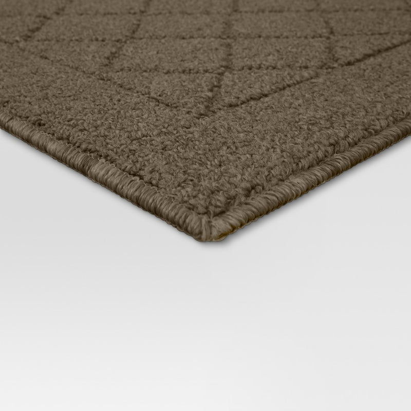 2'x7' Runner Diamond Clarkson Washable Tufted and Hooked Rug Tan - Threshold (LOCAL PICKUP ONLY)