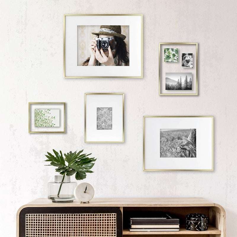 8" x 10" Float Thin Metal Gallery Frame Brass - Project 62