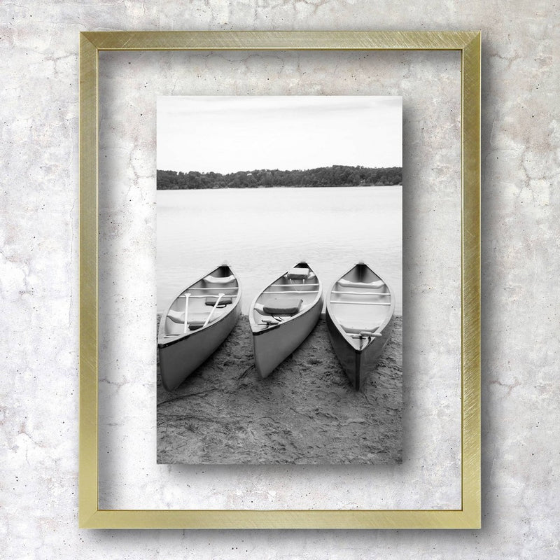 8" x 10" Float Thin Metal Gallery Frame Brass - Project 62