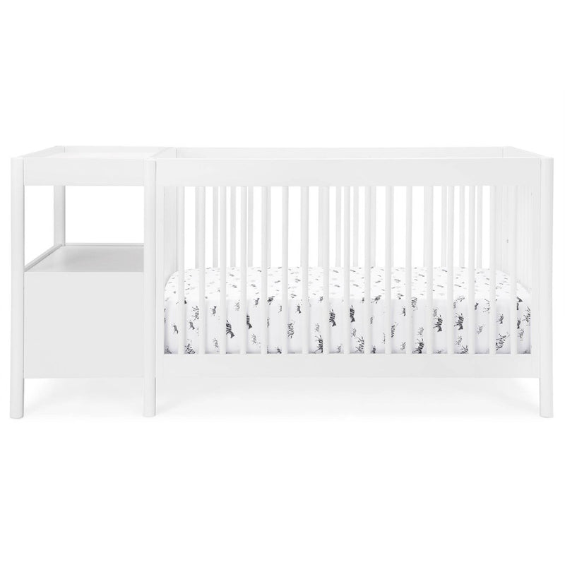 Delta Children Zoe 5-in-1 Convertible Crib and Changer - Bianca White (LOCAL PICKUP ONLY)