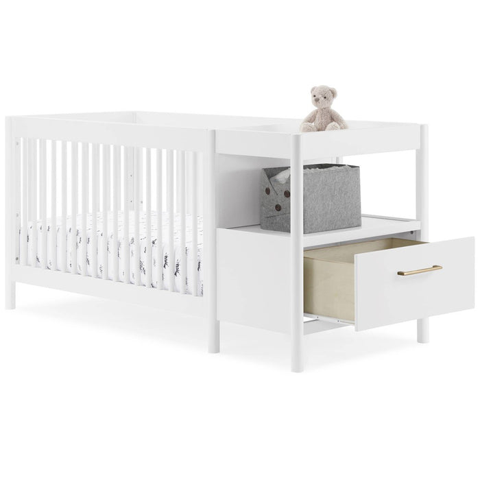 Delta Children Zoe 5-in-1 Convertible Crib and Changer - Bianca White (LOCAL PICKUP ONLY)