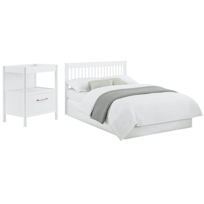 Delta Children Zoe 5-in-1 Convertible Crib and Changer - Bianca White (LOCAL PICKUP ONLY)