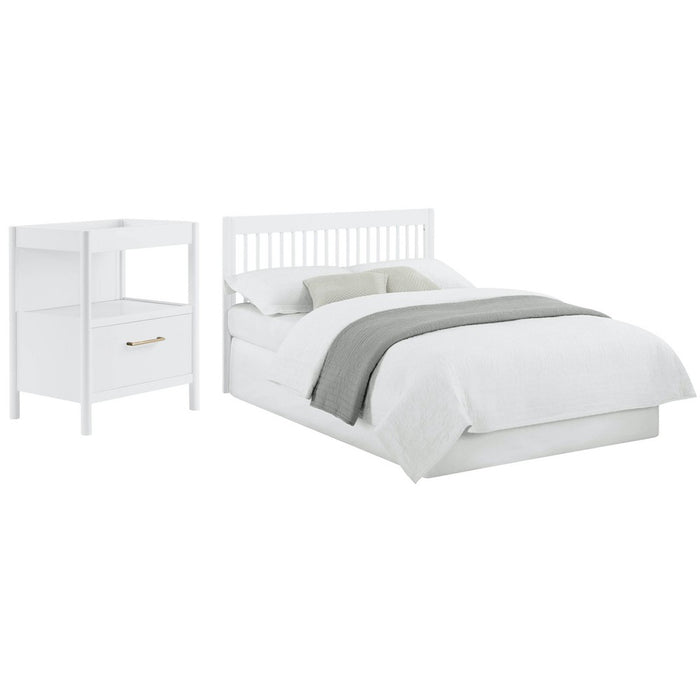 Delta Children Zoe 5-in-1 Convertible Crib and Changer - Bianca White (LOCAL PICKUP ONLY)