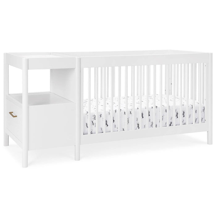 Delta Children Zoe 5-in-1 Convertible Crib and Changer - Bianca White (LOCAL PICKUP ONLY)