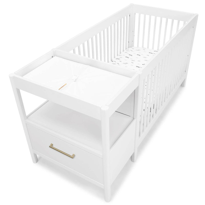 Delta Children Zoe 5-in-1 Convertible Crib and Changer - Bianca White (LOCAL PICKUP ONLY)