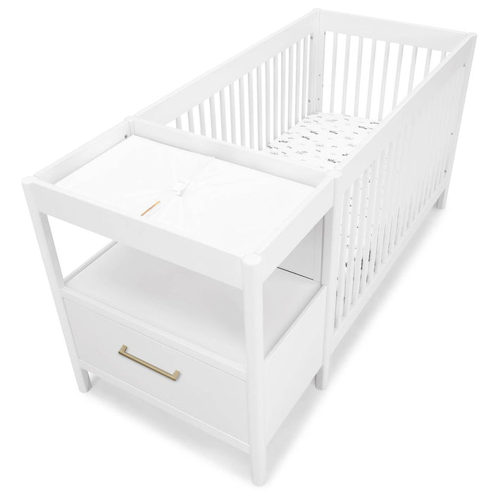 Delta Children Zoe 5-in-1 Convertible Crib and Changer - Bianca White (LOCAL PICKUP ONLY)
