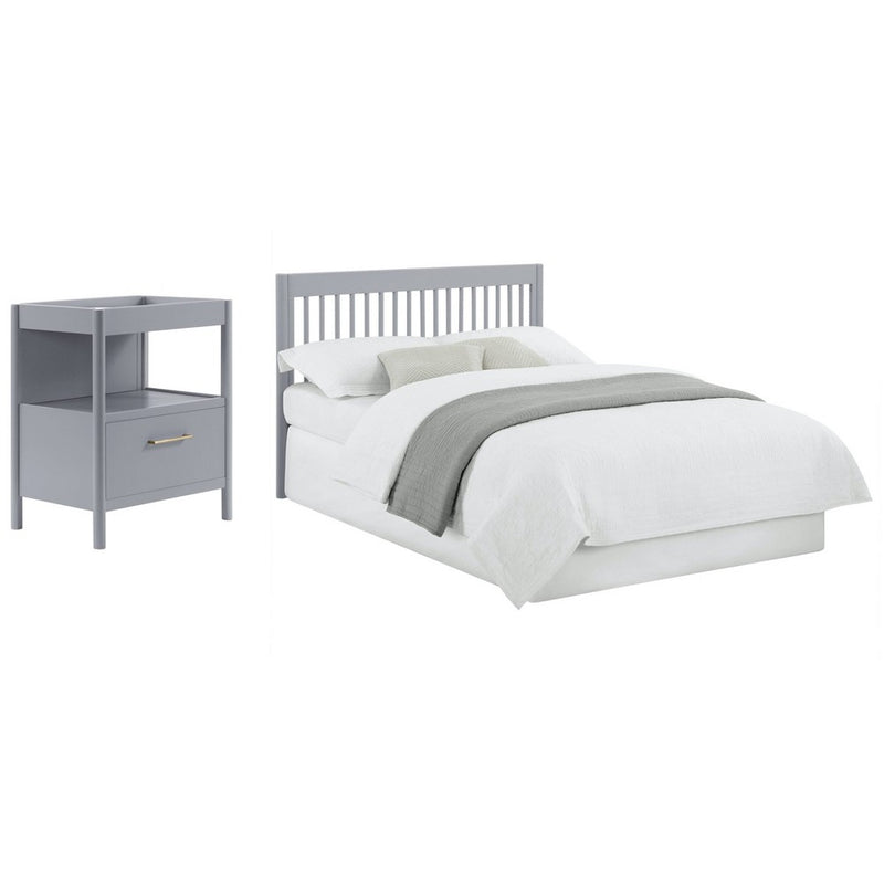 Delta Children Zoe 5-in-1 Convertible Crib and Changer - Gray (LOCAL PICKUP ONLY)