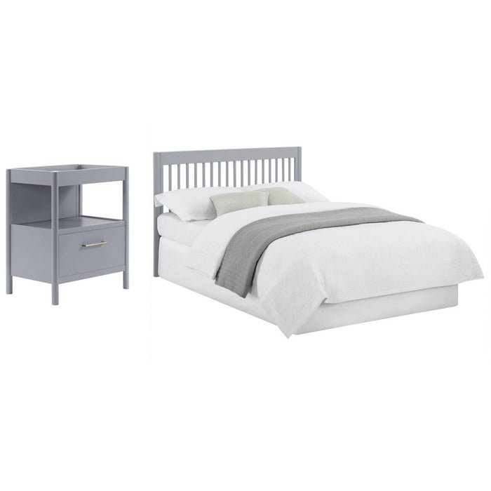 Delta Children Zoe 5-in-1 Convertible Crib and Changer - Gray (LOCAL PICKUP ONLY)