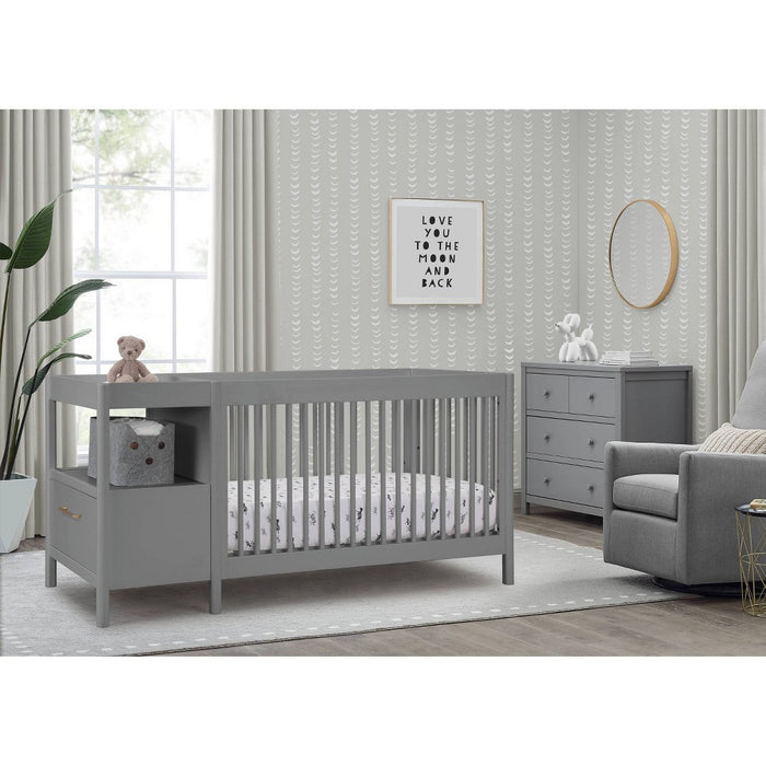 Delta Children Zoe 5-in-1 Convertible Crib and Changer - Gray (LOCAL PICKUP ONLY)
