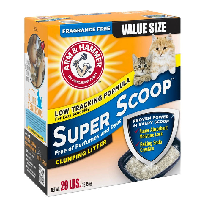 Arm & Hammer Fragrance Free Super Scoop Clumping Litter - 29lbs (LOCAL PICKUP ONLY)