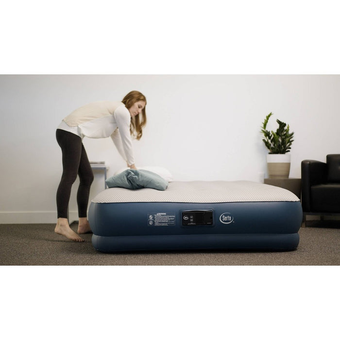 Serta 16" Raised Inflatable Air Mattress with Built in Pump - Queen