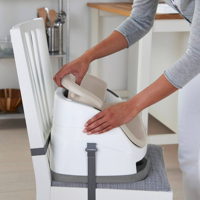 Ingenuity Baby Base 2-in-1 Booster Feeding and Floor Seat with Self-Storing Tray