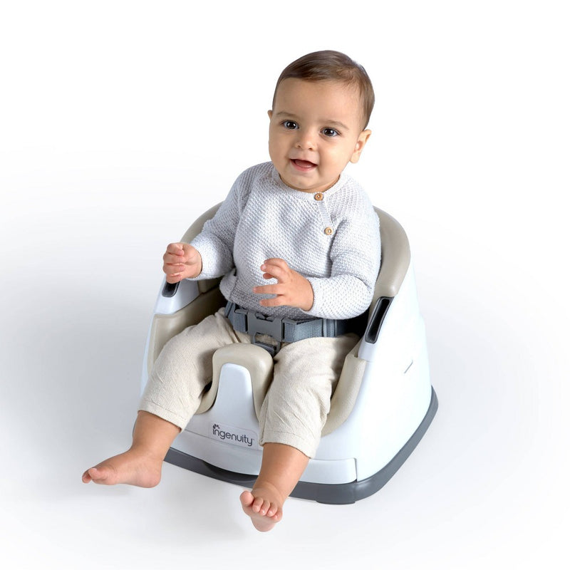 Ingenuity Baby Base 2-in-1 Booster Feeding and Floor Seat with Self-Storing Tray