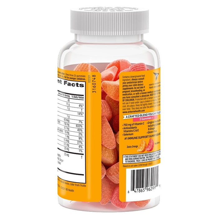 Airborne Immune Support Gummies with Vitamin C & Zinc - Assorted Fruit - 63ct