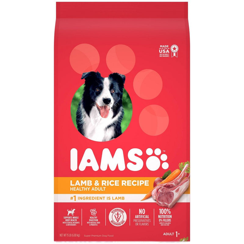 Iams Proactive Health Lamb & Rice Recipe Adult Premium Dry Dog Food - 15lbs