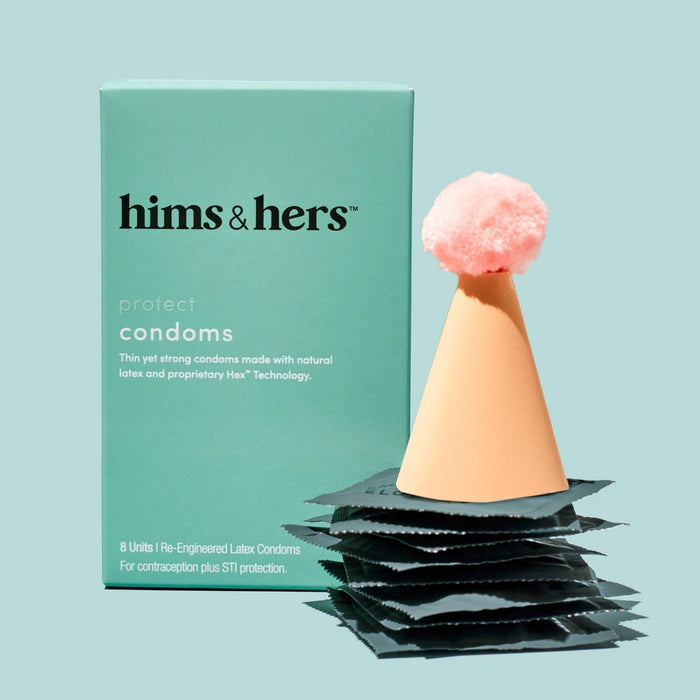 hims&hers Ultra Thin Natural Latex Protect Condoms - 8ct
