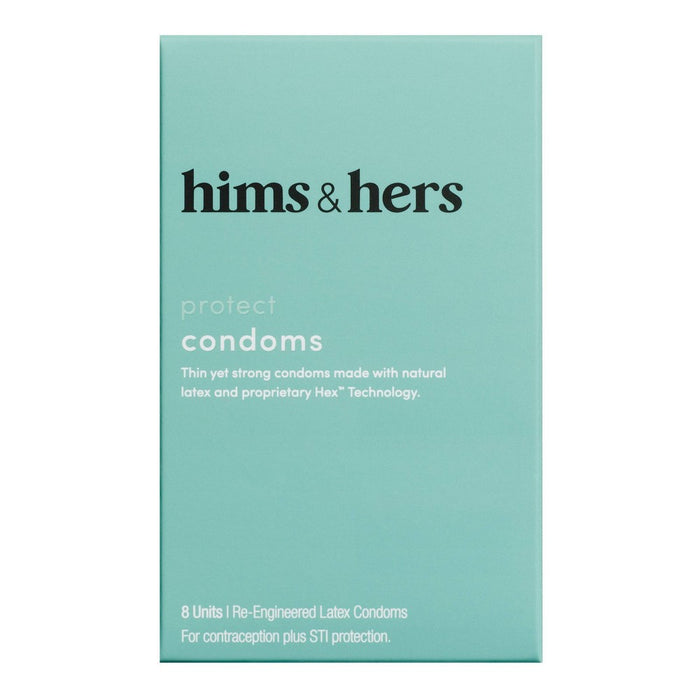 hims&hers Ultra Thin Natural Latex Protect Condoms - 8ct