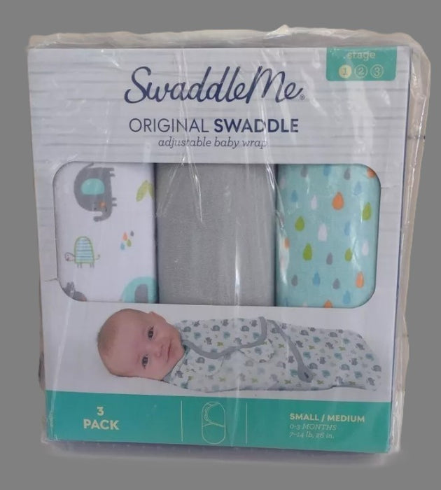 SwaddleMe Original Swaddle Wrap Newborn - Jungle Drops S/M - 3pk