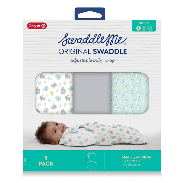 SwaddleMe Original Swaddle Wrap Newborn - Jungle Drops S/M - 3pk