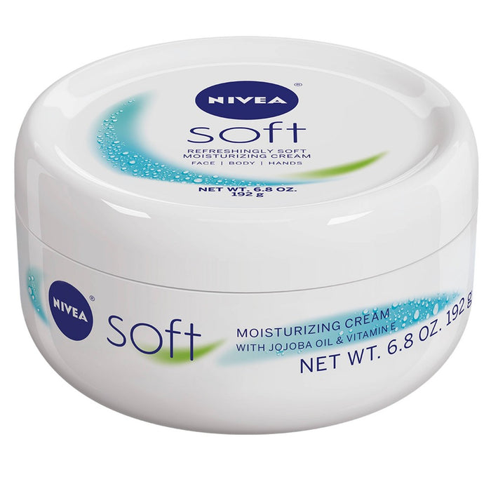 NIVEA Soft Moisturizing Crème Body, Face and Hand Cream - 6.8oz