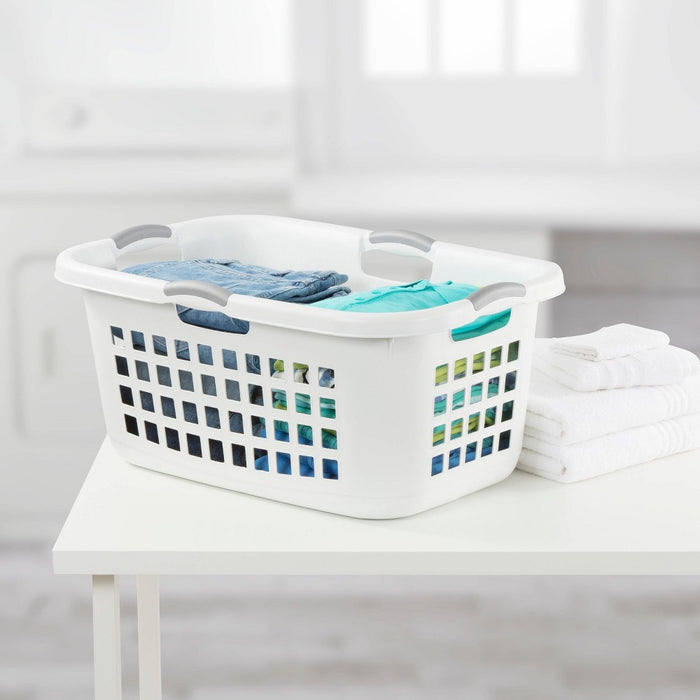 2 Bushel Capacity Single Laundry Basket White - Room Essentials™