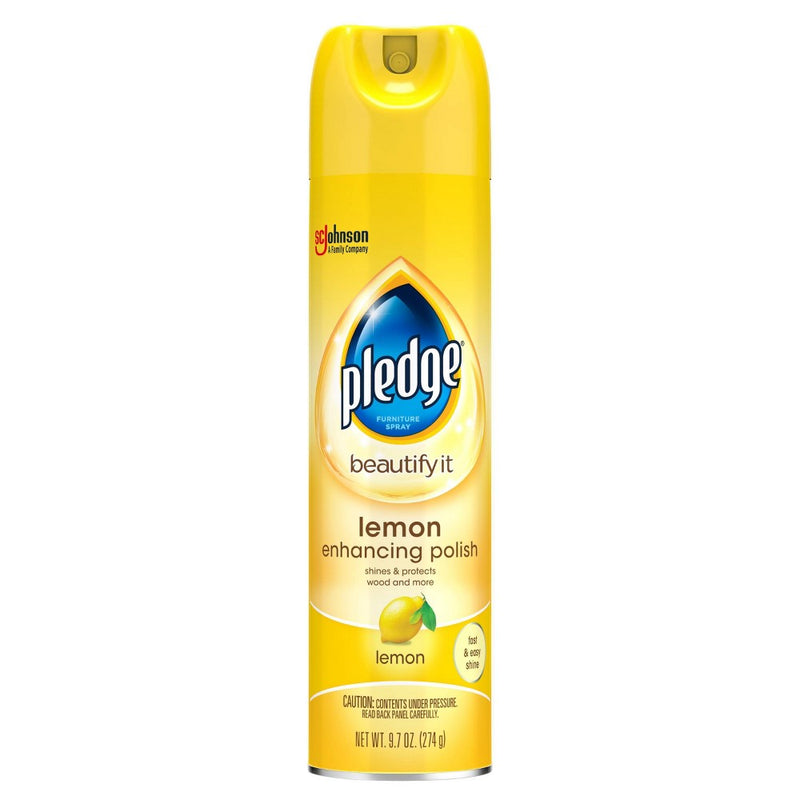 Pledge Enhancing Polish Spray Lemon - 9.7oz