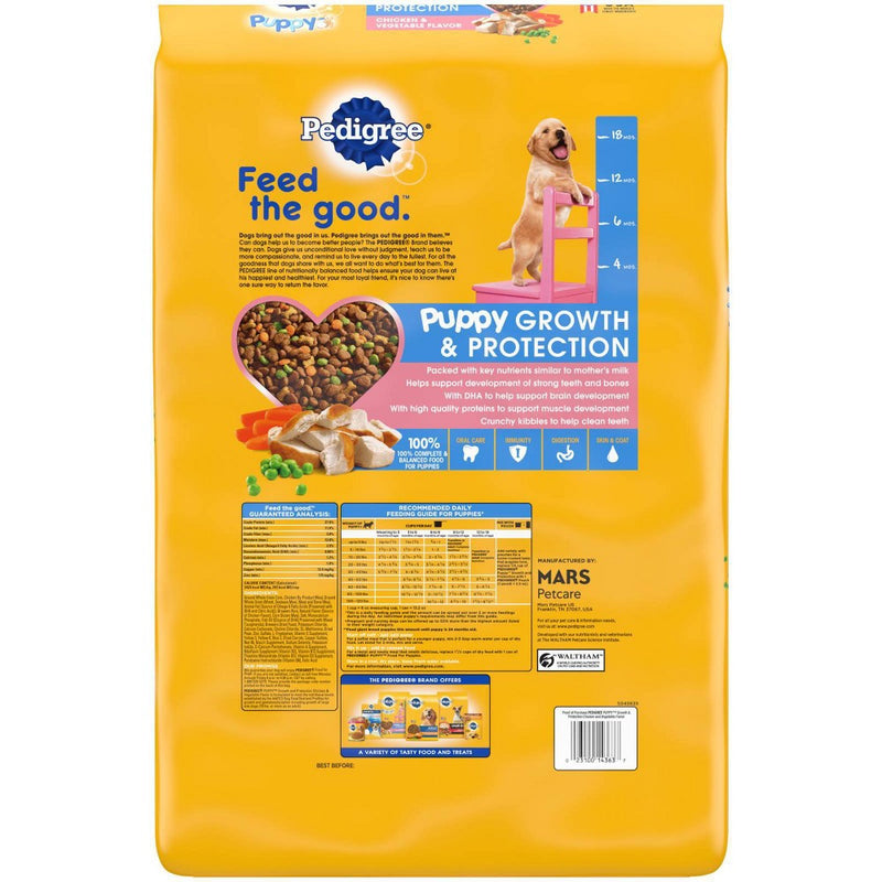 Pedigree Chicken & Vegetable Flavor Puppy Growth & Protection Complete & Balanced Dry Dog Food - 14lbs (LOCAL PICKUP ONLY)