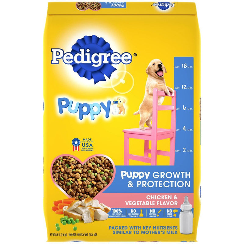 Pedigree Chicken & Vegetable Flavor Puppy Growth & Protection Complete & Balanced Dry Dog Food - 14lbs (LOCAL PICKUP ONLY)
